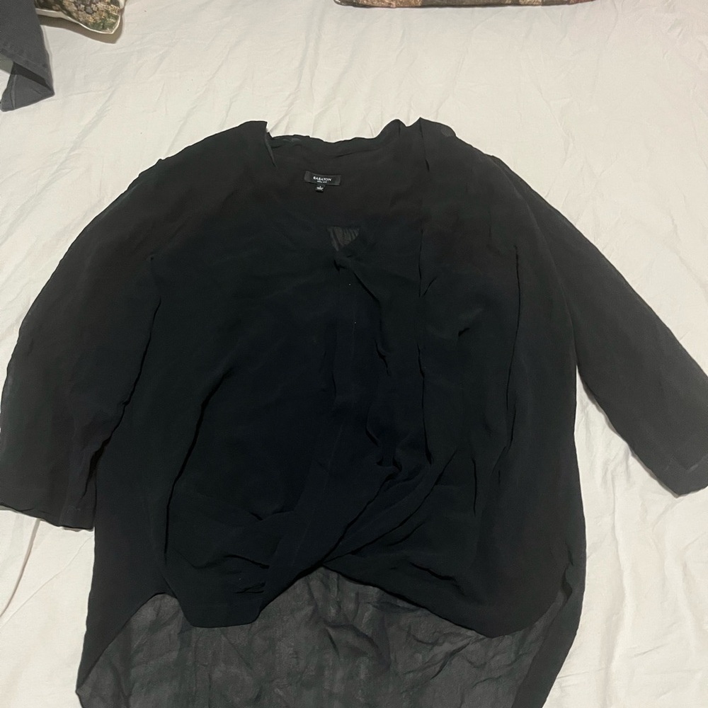 Babaton Black Sheer Women's Blouse